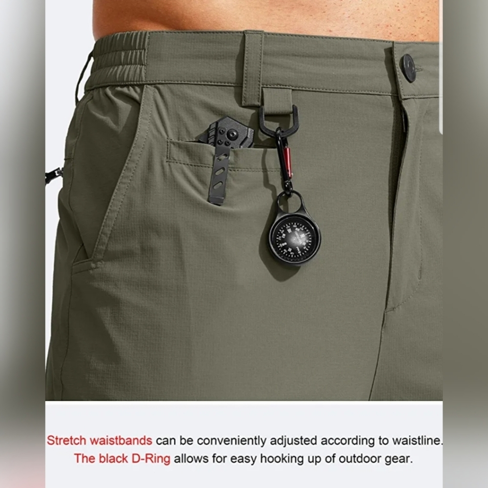 🐬Men's Hiking Cargo Pants Water Resistant Quick - Picture 3 of 5